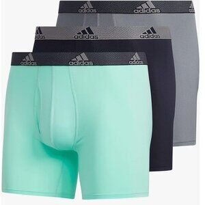 NWT adidas Men's Microfiber, Performance Boxer Briefs Underwear 3-Pack, 2XL